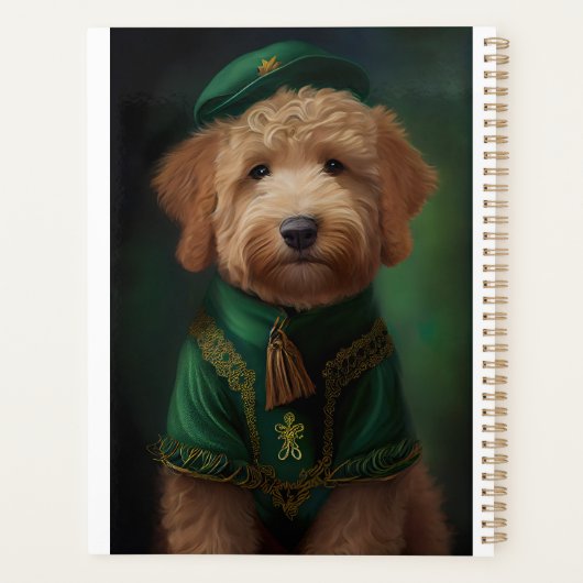 Goldendoodle Dog en tenue de la Saint Patrick (Dos)