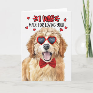 Goldendoodle Dog gemaakt voor Loving You Valentijn Feestdagen Kaart