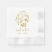 Goldendoodle Dog gepersonaliseerde Drink op mij Servet (Voorkant)