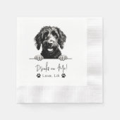 Goldendoodle Dog gepersonaliseerde Drinken op mij Servet (Voorkant)