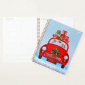 Goldendoodle Dog in auto met kerstman Planner (Display)