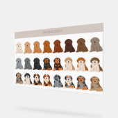 Goldendoodle dog mix acryl bord (Hoek)