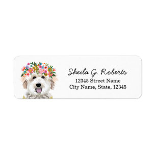 GoldenDoodle Flower Crown Etiket