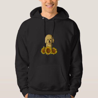 Goldendoodle Flower Dog Sunflower Graphic for Wome Hoodie