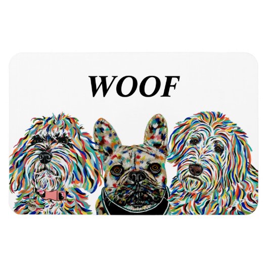 Goldendoodle, French Bulldog, Bernedoodle Magnet (Horizontal)