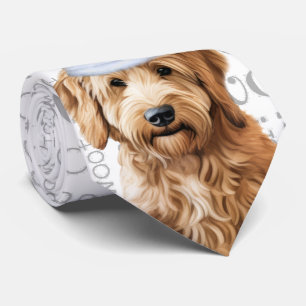 Goldendoodle Funny Woof Christmas Hondenliefhebber Stropdas