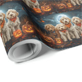 Goldendoodle Halloween Griezelen  Cadeaupapier (Rol Hoek)