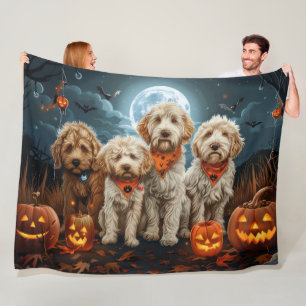Goldendoodle Halloween Spooky Fleece Deken