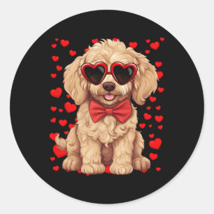 Goldendoodle Hart Zonnebril Das Vriendschapsdag Ronde Sticker