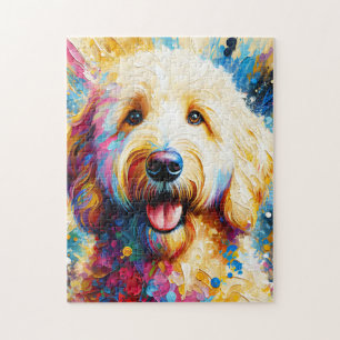 Goldendoodle hond acrylprint Kleurrijk Legpuzzel