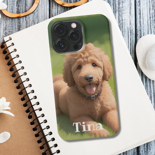 Goldendoodle Hond gepersonaliseerd iPhone Hoesje