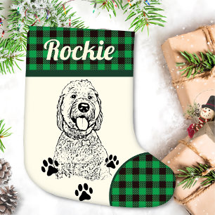 Goldendoodle Hond gepersonaliseerd Kleine Kerstsok