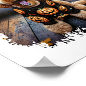 Goldendoodle Hond Halloween Poster (Hoek)