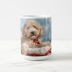 Goldendoodle Hond Kerstfeest Koffiemok