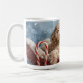 Goldendoodle Hond Kerstfeest Koffiemok (Links)