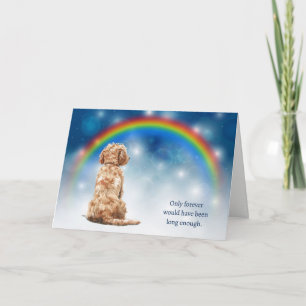 Goldendoodle-hond Nachtlichten Condoleance Feestdagen Kaart