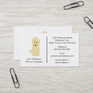 Goldendoodle-hond ontwerp Boarding Kennels Visitekaartje