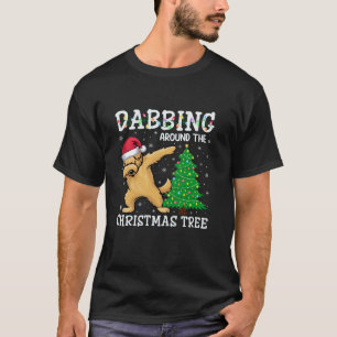 Goldendoodle Hond Santa Hat Dabbing Rond de Chri T-shirt