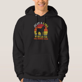 Goldendoodle Hond Vintage Gewoon Een Meisje Dat Va Hoodie