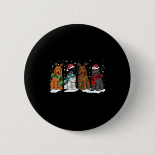 Goldendoodle Honden Kerstverlichting Golden Doodle Ronde Button 5,7 Cm
