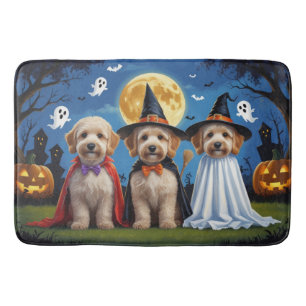 Goldendoodle Honden Pompoen Halloween Grappig Badmat