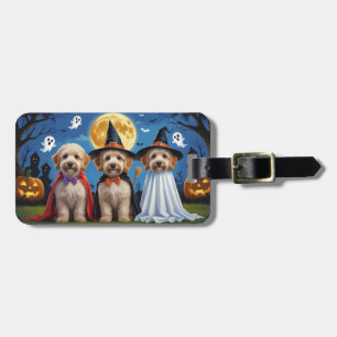 Goldendoodle Honden Pompoen Halloween Grappig Bagagelabel