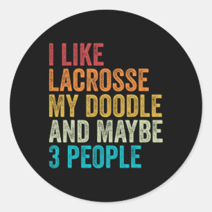  Goldendoodle Hondeneigenaar Lacrosse Lovers Vin Ronde Sticker