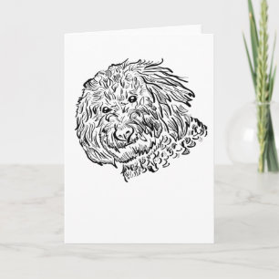 Goldendoodle Hondenlijn kunst Kaart