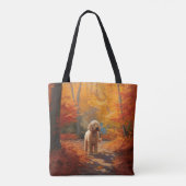 Goldendoodle in Herfstbladeren Herfst Inspire Draagtas (Achterkant)