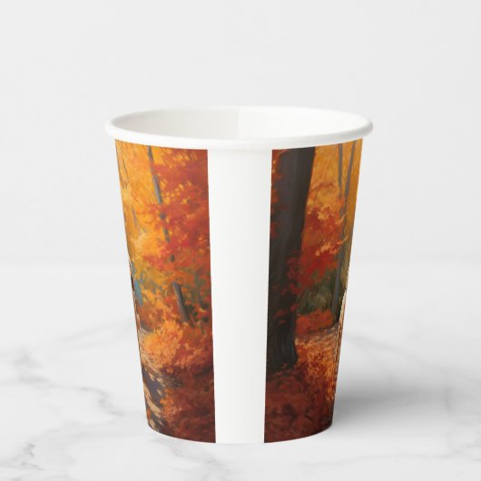Goldendoodle in Herfstbladeren Herfst Inspire Papieren Bekers (Links)