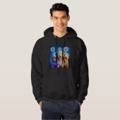 Goldendoodle In Space With Donuts Cute Doodle Boys Hoodie (Voorkant volledig)
