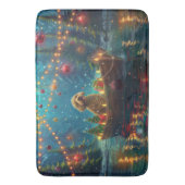 Goldendoodle Kerst Feestelijke reis Badmat (Voorkant Verticaal)