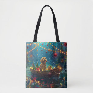 Goldendoodle Kerst Feestelijke Reis Draagtas