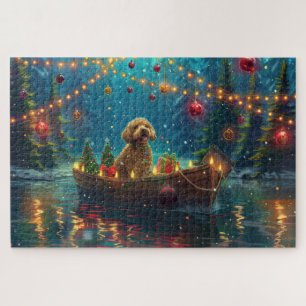 Goldendoodle Kerst Feestelijke Reis Legpuzzel