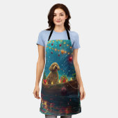 Goldendoodle Kerst Feestelijke reis Schort (Gedragen)