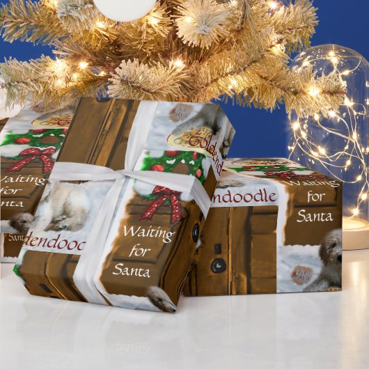 Goldendoodle kerstcadeaus cadeaupapier (Feestdagen)