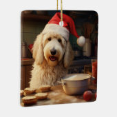 Goldendoodle Kerstkoekjes Vakantie Keramisch Ornament (Rechts)