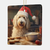 Goldendoodle Kerstkoekjes Vakantie Keramisch Ornament (Links)
