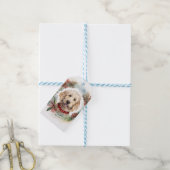 Goldendoodle Kerstkrans Feestelijke Pup Cadeaulabel (Met Touw)