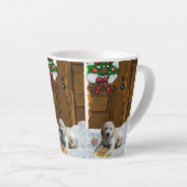 Goldendoodle Kerstmis Latte Mok (Rechterhoek)