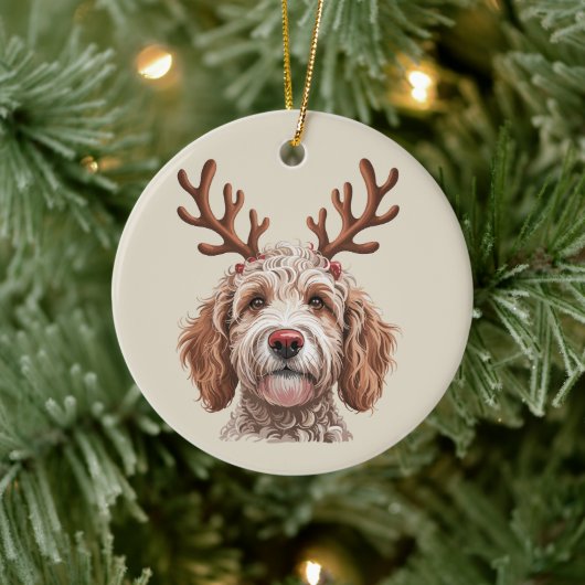 Goldendoodle Kerstmis Liefhebber Hond Moeder Cadea Keramisch Ornament (Boom)