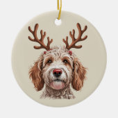 Goldendoodle Kerstmis Liefhebber Hond Moeder Cadea Keramisch Ornament (Voorkant)