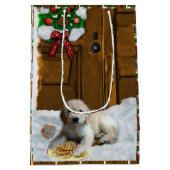 Goldendoodle Kerstmis Medium Cadeauzakje (Achterkant)