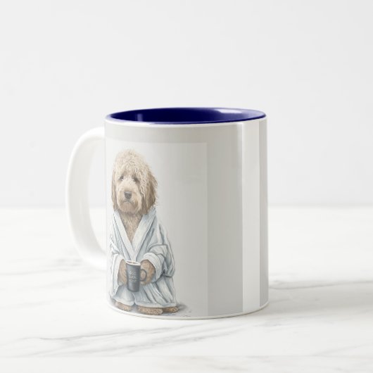 Goldendoodle, labradoodle, bernedoodle chien mug (Devant gauche)