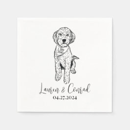 Goldendoodle Labradoodle Custom.Napkin Hondenbruil Servet