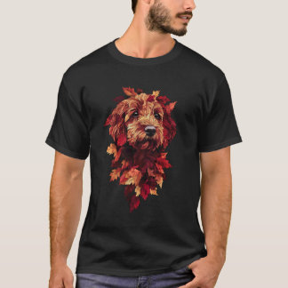 Goldendoodle Labradoodle Herfstbladeren Herfst Hon T-shirt