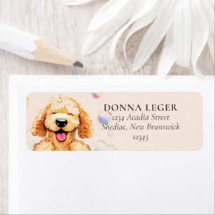 Goldendoodle Labradoodle Hond Gepersonaliseerd adr Etiket