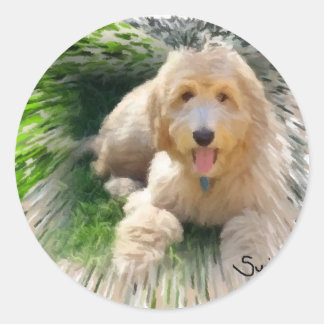 Goldendoodle Labradoodle Ronde Sticker