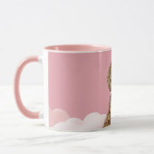 Goldendoodle Laying on Pastel Cloud Podium Mok (Links)