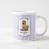 Goldendoodle Mam Doodle Mam (gouden rood) Dog Mam Extra Grote Beker (Rechts)